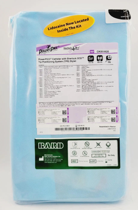Bard CK000820 PICC Catheter Placement Kit w/ Sherlock 3CG Bard