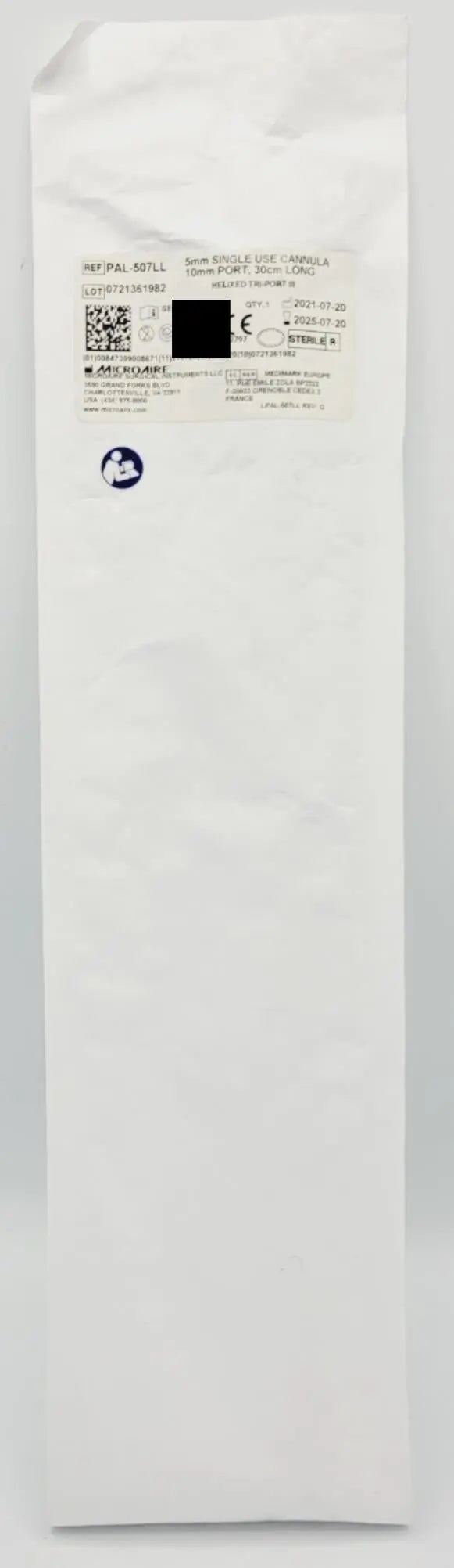 MicroAire PAL-507LL Helixed Tri-Port lll 5mm Single Use 10mm Port MicroAire