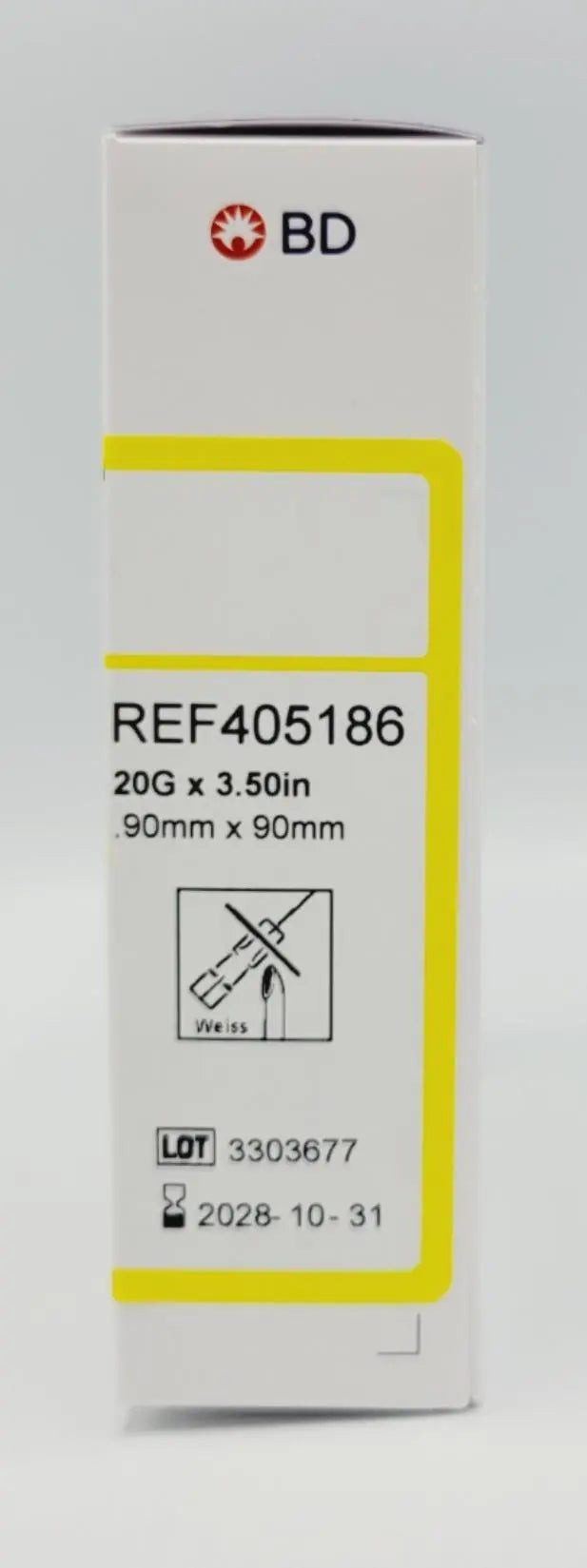 BD 405186 Weiss Epidural Needle 20G x 3.50in Box of 10 BD