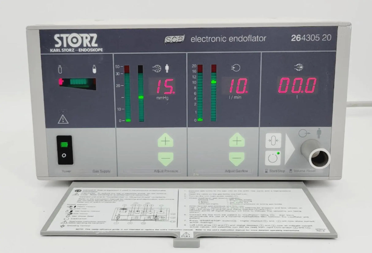 Karl Storz 264305 20 SCB CO2 Electronic Endoflator 20 Liter NO CO2 Yoke 90 Day Warranty Karl Storz