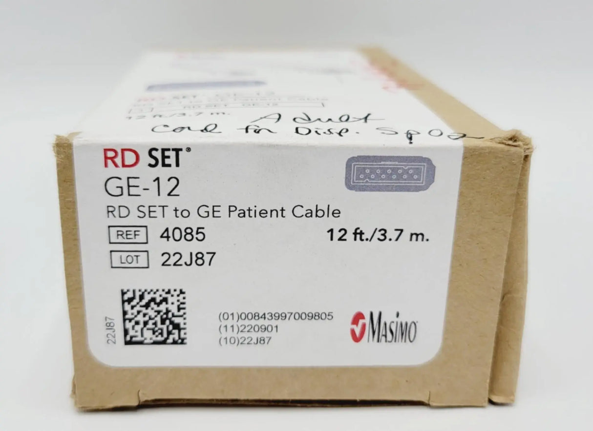 Masimo 4085 GE-12 RD SET to Ge Patient Cable 12ft Masimo