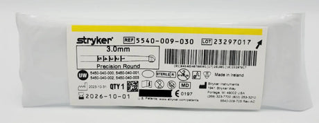 Stryker 5540-009-030 Precision Round Bur 3.0mm Orthopedic Stryker