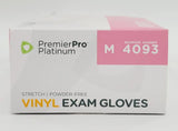 PremierPro Platinum Stretch Vinyl Exam Gloves 4093 Medium 1000/CS PremierPro