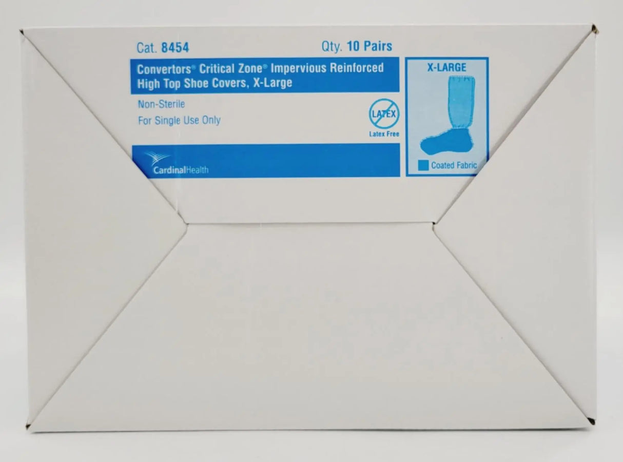 Cardinal Health 8454 High Top Shoe Covers X-Large Latex Free 80/CS Cardinal Health