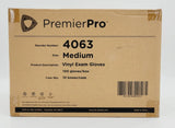 PremierPro Platinum Stretch Vinyl Exam Gloves 4063 Medium 1000/CS PremierPro