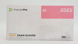 PremierPro Platinum Stretch Vinyl Exam Gloves 4063 Medium 1000/CS PremierPro