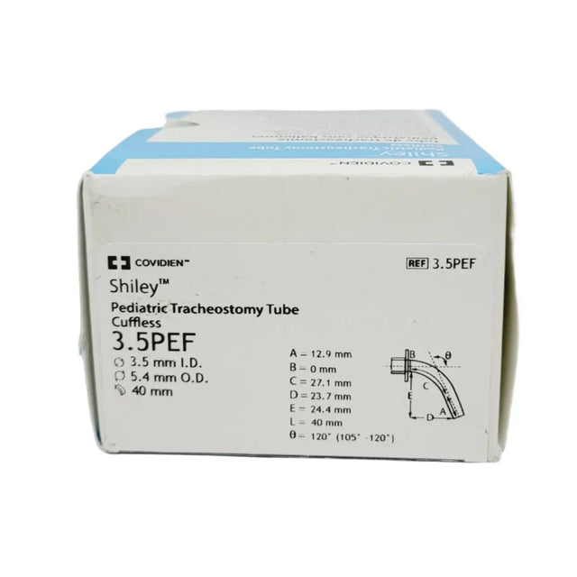 Covidien 3.5PEF Shiley Pediatric Tracheostomy Tube Cuffless Covidien