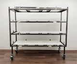 4 Tier 1174-X Multi-Directional Loading Mortuary Roller Rack w/ Transfer Boards Unbranded