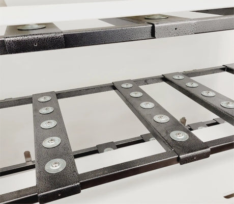 4 Tier 1174-X Multi-Directional Loading Mortuary Roller Rack w/ Transfer Boards Unbranded
