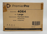 PremierPro Platinum Stretch Vinyl Exam Gloves 4064 Large 1000/CS PremierPro