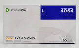 PremierPro Platinum Stretch Vinyl Exam Gloves 4064 Large 1000/CS PremierPro