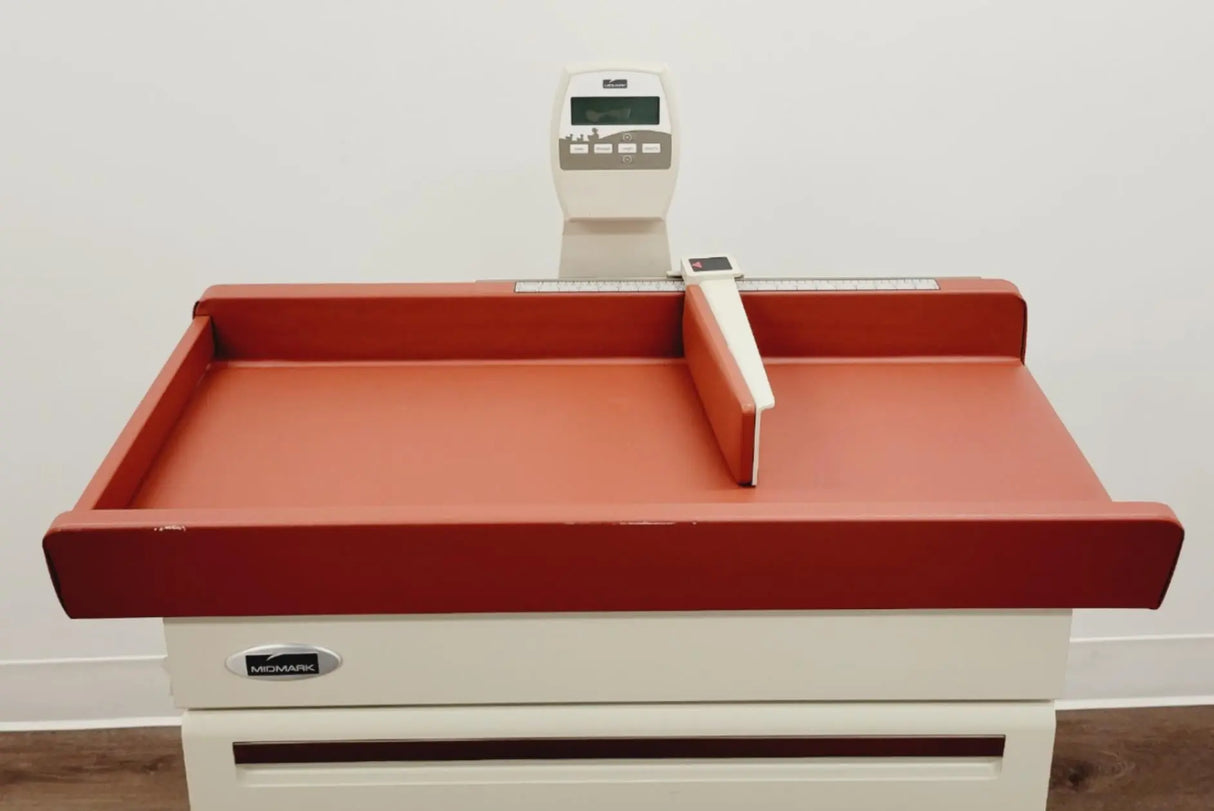 Midmark 640 Pediatric Examination Table 40 Lb. Capacity Scale Cranberry Midmark