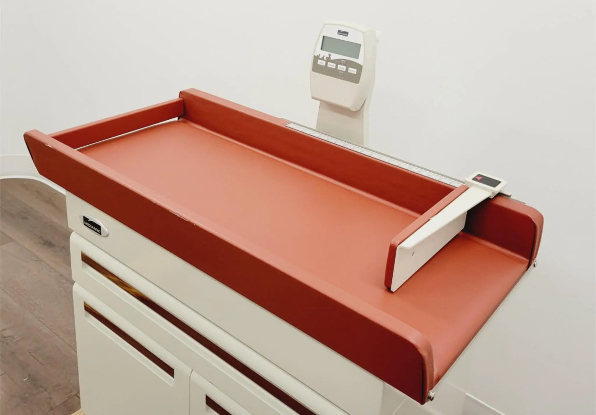 Midmark 640 Pediatric Examination Table 40 Lb. Capacity Scale Cranberry Midmark