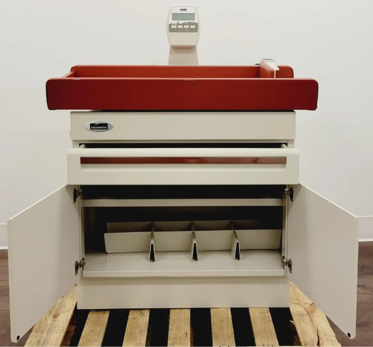 Midmark 640 Pediatric Examination Table 40 Lb. Capacity Scale Cranberry Midmark