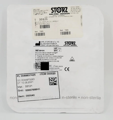 Karl Storz 33121 Clickline Plastic Handle w/o Ratchet 5-1/2" Karl Storz