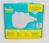 Pampers Swaddlers Newborn Size N (Up to 10 lb / 4.5 kg) - 6 Packs Total of 120 Pampers