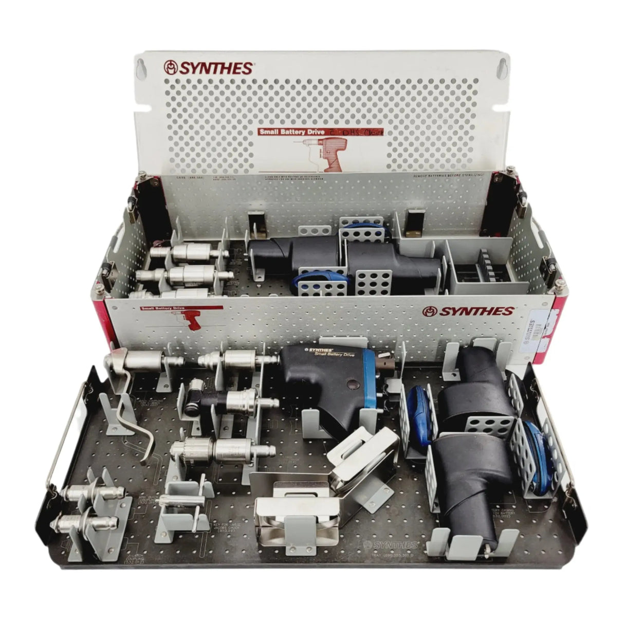 Synthes Small Battery Driver Set with Sterilization Case Orthopedic Synthes