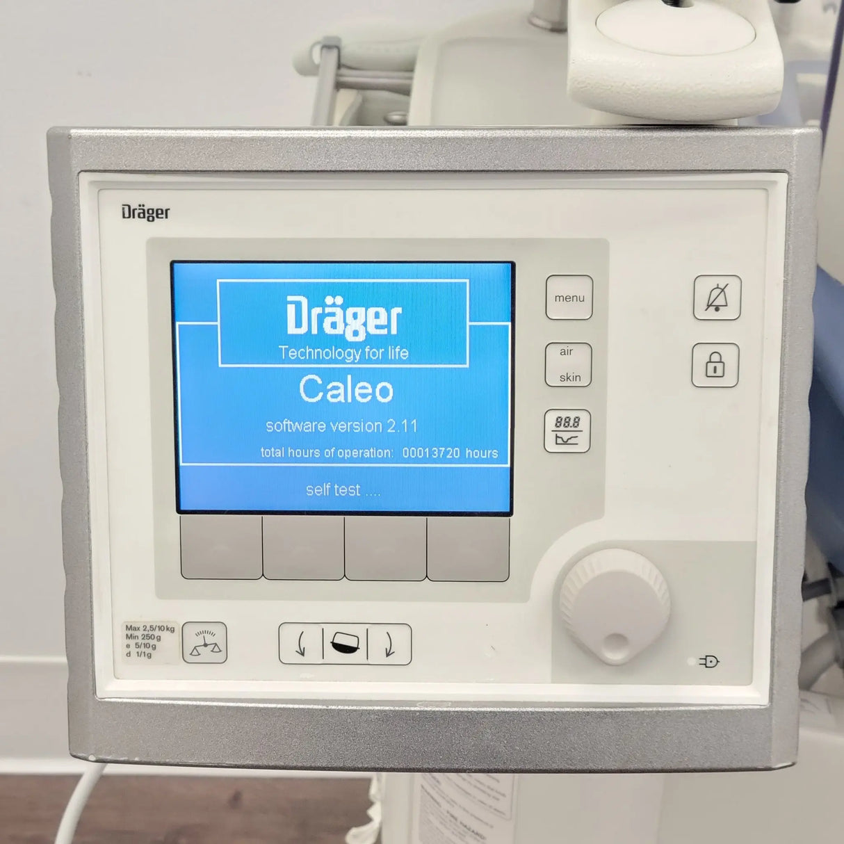 Drager 2M50555-21 Caleo Neonatal Infant Incubator Software Ver 2.11 Certified Drager
