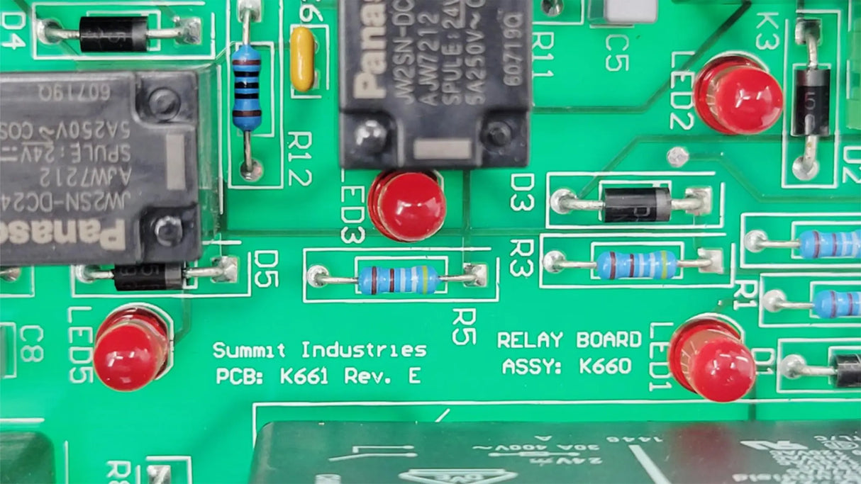 Summit Industries ASSY-K660 Relay Board Assembly from a L177-03 System Cabinet Summit Industries