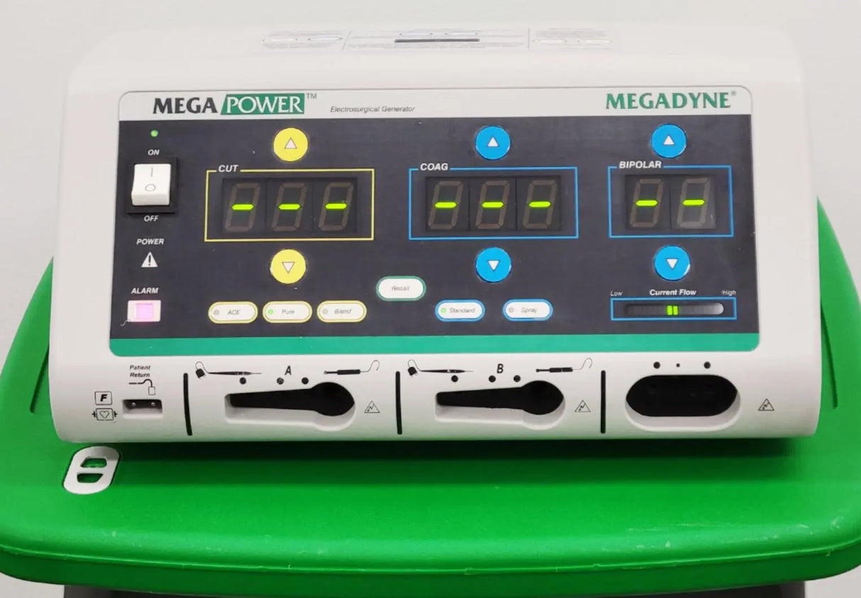 Megadyne Mega Power 1000 Electrosurgical w/ Footswitch & Rolling Stand Medagyne