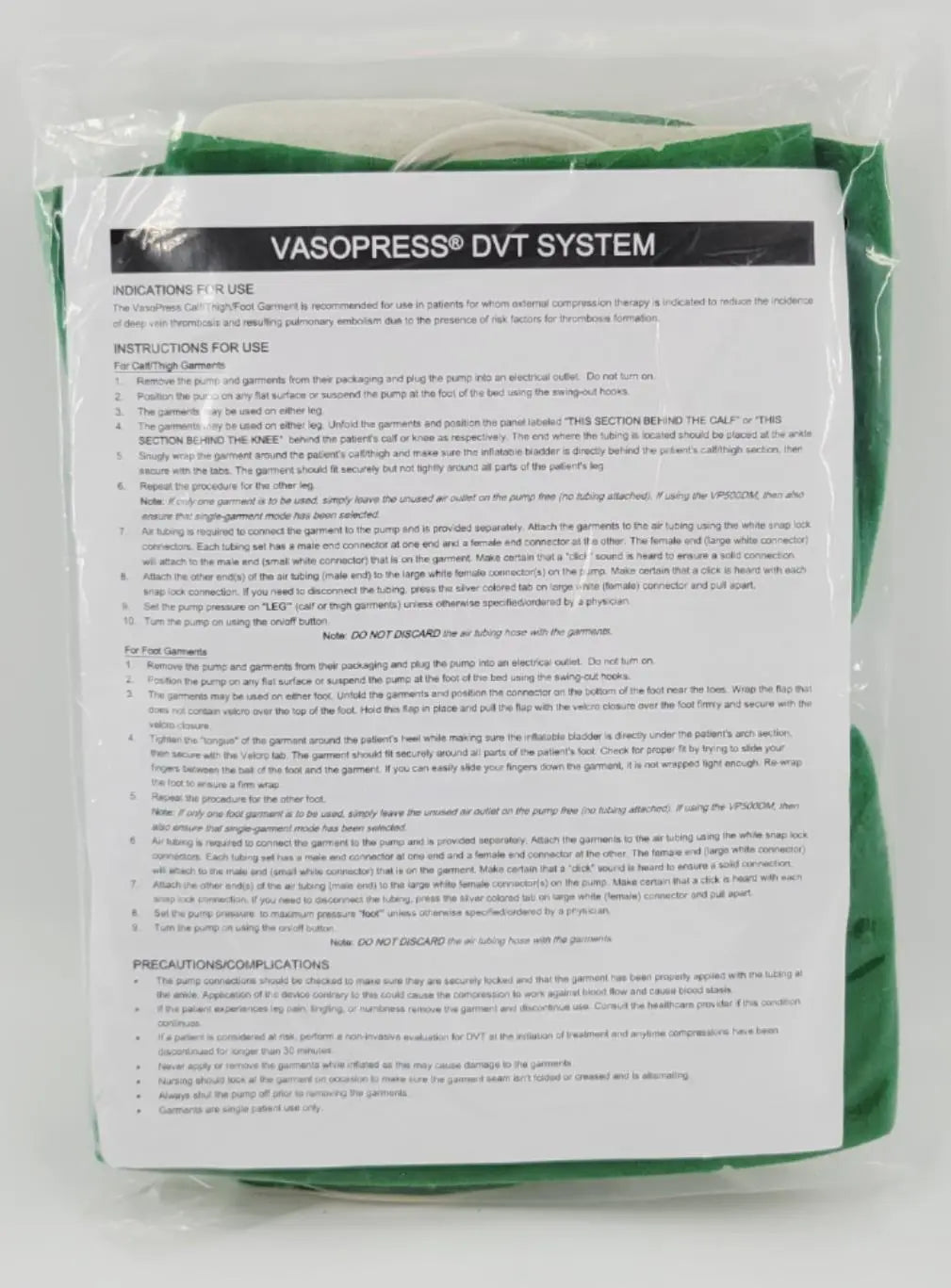 Zimmer VP501LG Vaspress Compression Therapy Green Calf Garment Large 24" Primis Medical