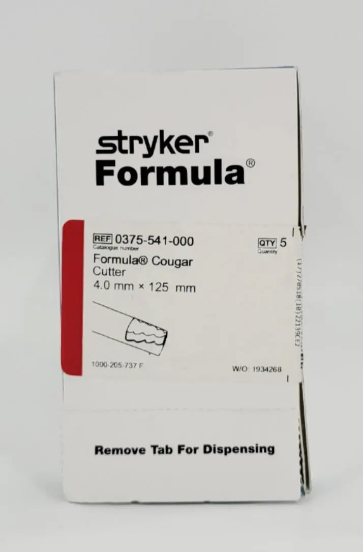 Stryker 0375-541-000 Formula Cougar Cutter 4.0mm x 125mm Box of 5 EXP: 2027-05 Primis Medical