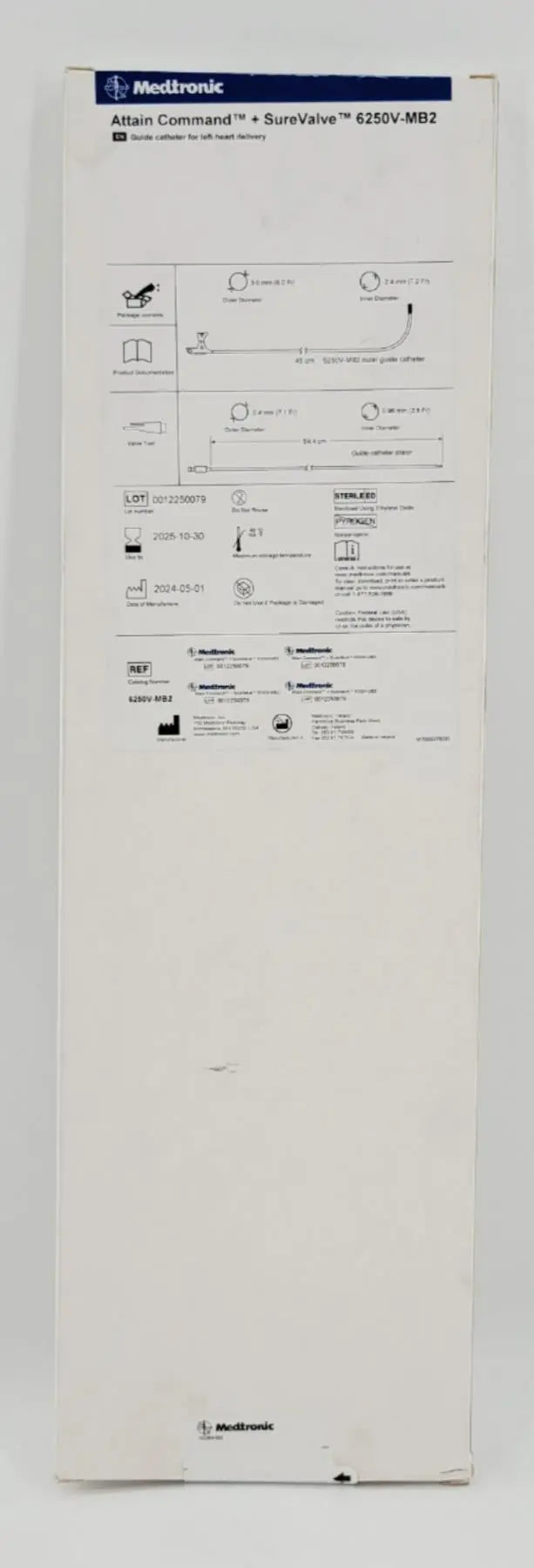 Medtronic 6250V-MB2 Attain Command + SureValve Guide Catheter Left Heart Deliver Primis Medical
