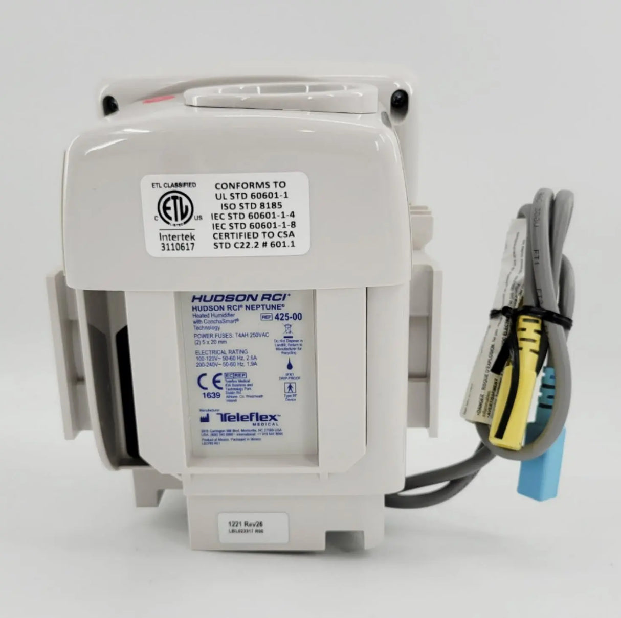 Teleflex Medical 425-00 Neptune Heated Humidifier with ConchaSmart Technology Primis Medical