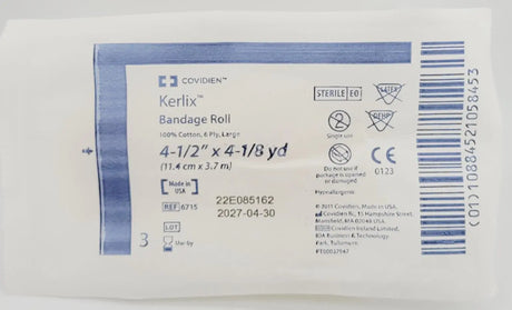 Covidien 6715 Kendall Kerlix 4.5 in x 4.1 yd Gauze Rolls 6 Ply - Sterile Case/96 Covidien