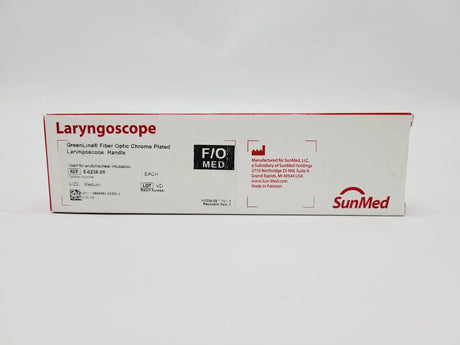 SunMed 5-0236-09 GreenLine Fiber Optic Laryngoscope Handle NEW 8-1/4" SunMed
