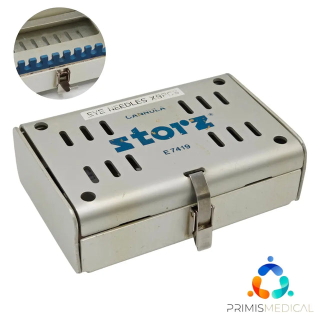 Karl Storz E7419 10 Slot Cannula Tray Sterilization Case 5" x 3" x 2" Karl Storz