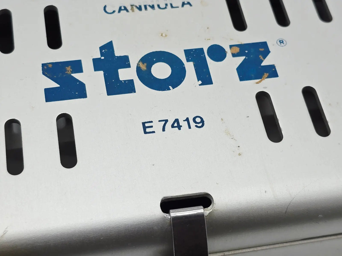Karl Storz E7419 10 Slot Cannula Tray Sterilization Case 5" x 3" x 2" Karl Storz