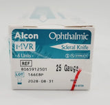Alcon 8065912501 MVR Scleral Knife 25G Ophthalmic Box of 6 EXP 08-2028 Alcon