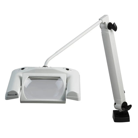 Waldmann OMNIVUE LED Magnifier, 36" articulating arm, 120 V, 1500 lm,12 W, 3 diopters (1.75X), 5000 K, CRI >80, NEMA 5-15 plug, IP20 Waldmann Lighting