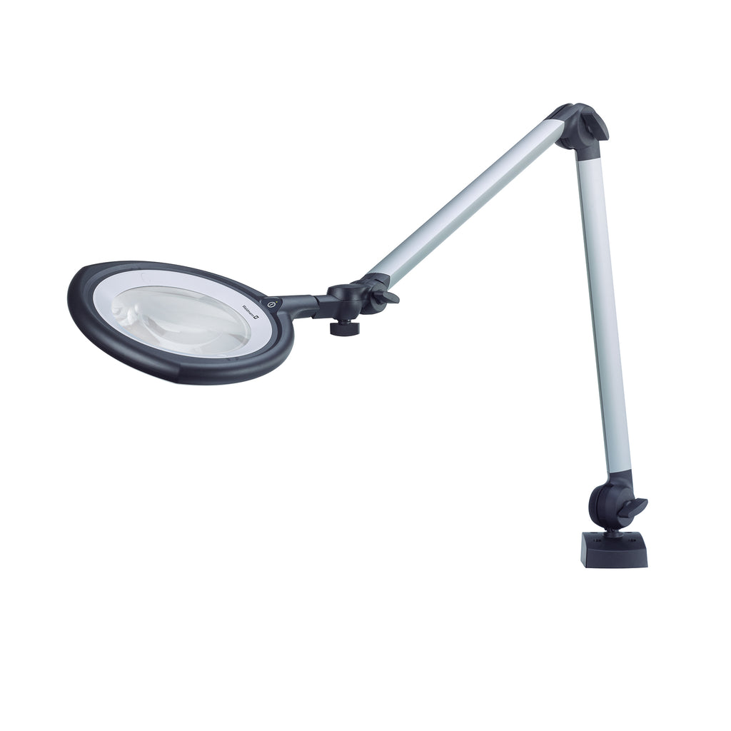 TEVISIO LED magnifier, 39" articulating arm, 3.5 diopter (1.88X), 13 W, 5000 K, dimmable, w/seg switching