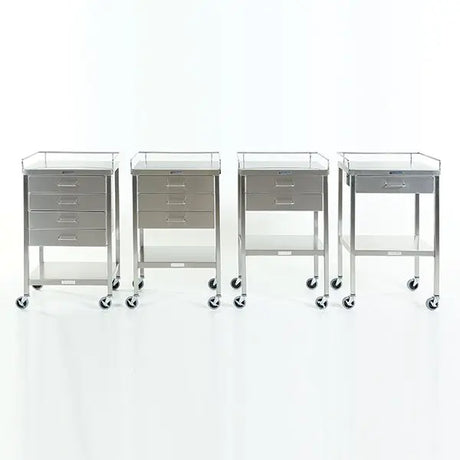 Midcentral Medical MCM-520/521/522/523 Stainless Steel Utility Tables with Drawers Midcentral Medical