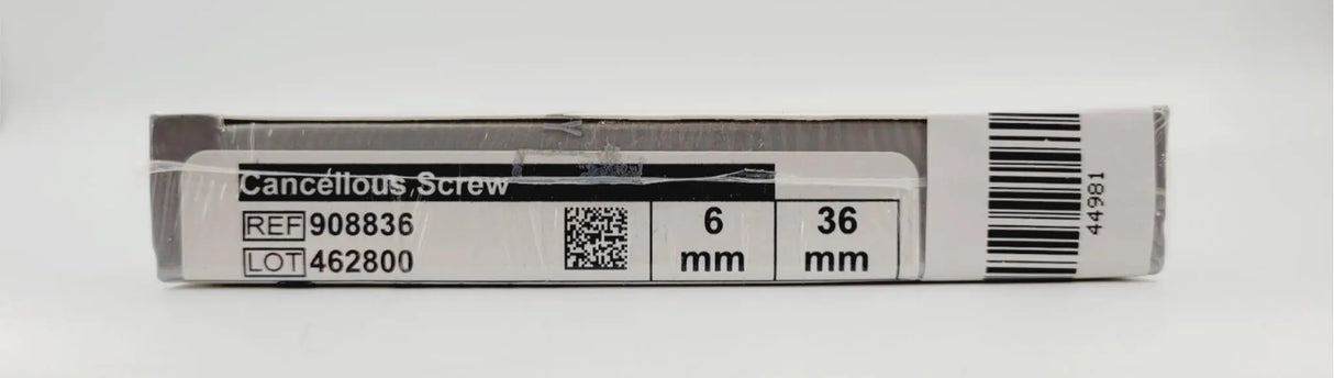 Biomet 908836 Ti-6AI-4V WasherLoc Cancellous Screw 6mm x 36mm Biomet