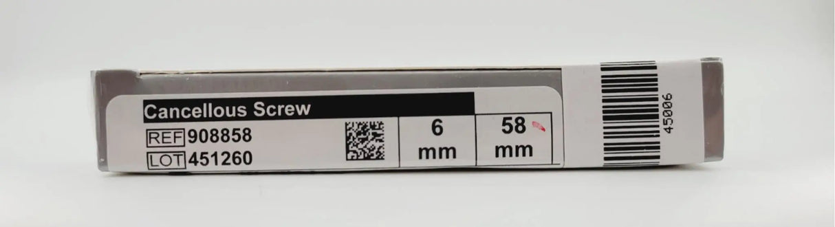 Biomet 908858 Ti-6Al-4V WasherLoc Cancellous Screw 6mm x 58mm Biomet