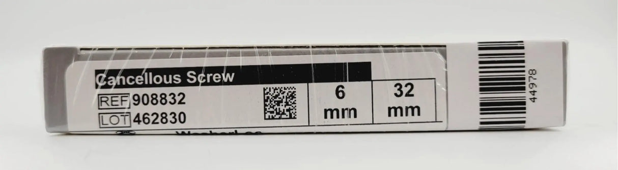 Biomet 908832 Ti-6AI-4V WasherLoc Cancellous Screw 6mm x 32mm Biomet