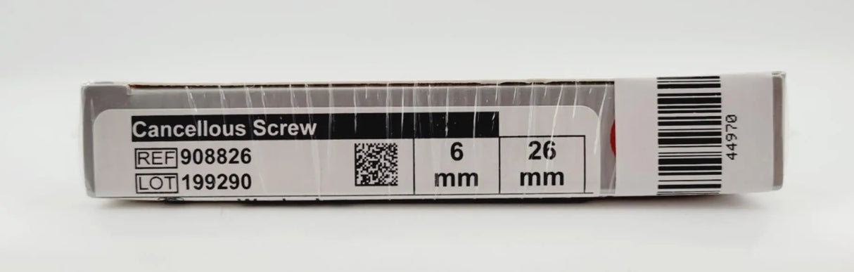 Biomet 908826 Ti-6AI-4V WasherLoc Cancellous Screw 6mm x 26mm Biomet