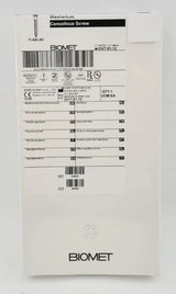 Biomet 908830 Ti-6AI-4V WasherLoc Cancellous Screw 6mm x 30mm Biomet