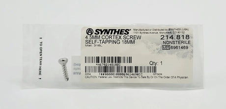 Synthes 214.818 4.5MM CORTEX SCREW SELF-TAPPING 18MM Synthes