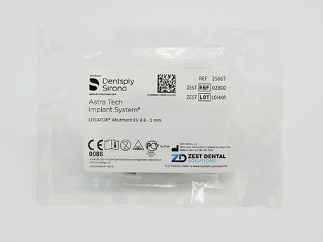 Zest Anchors 2800 Locator Abutment For Ev 4.8 X 1.0mm, Astra Tech Zest Anchors