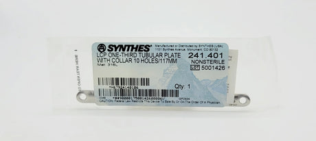 Synthes 241.401 LCP ONE-THIRD TUBULAR PLATE WITH COLLAR 10 HOLES/117MM Synthes