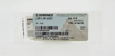 Synthes 240.019 3.5MM/4.5MM WASHER Synthes
