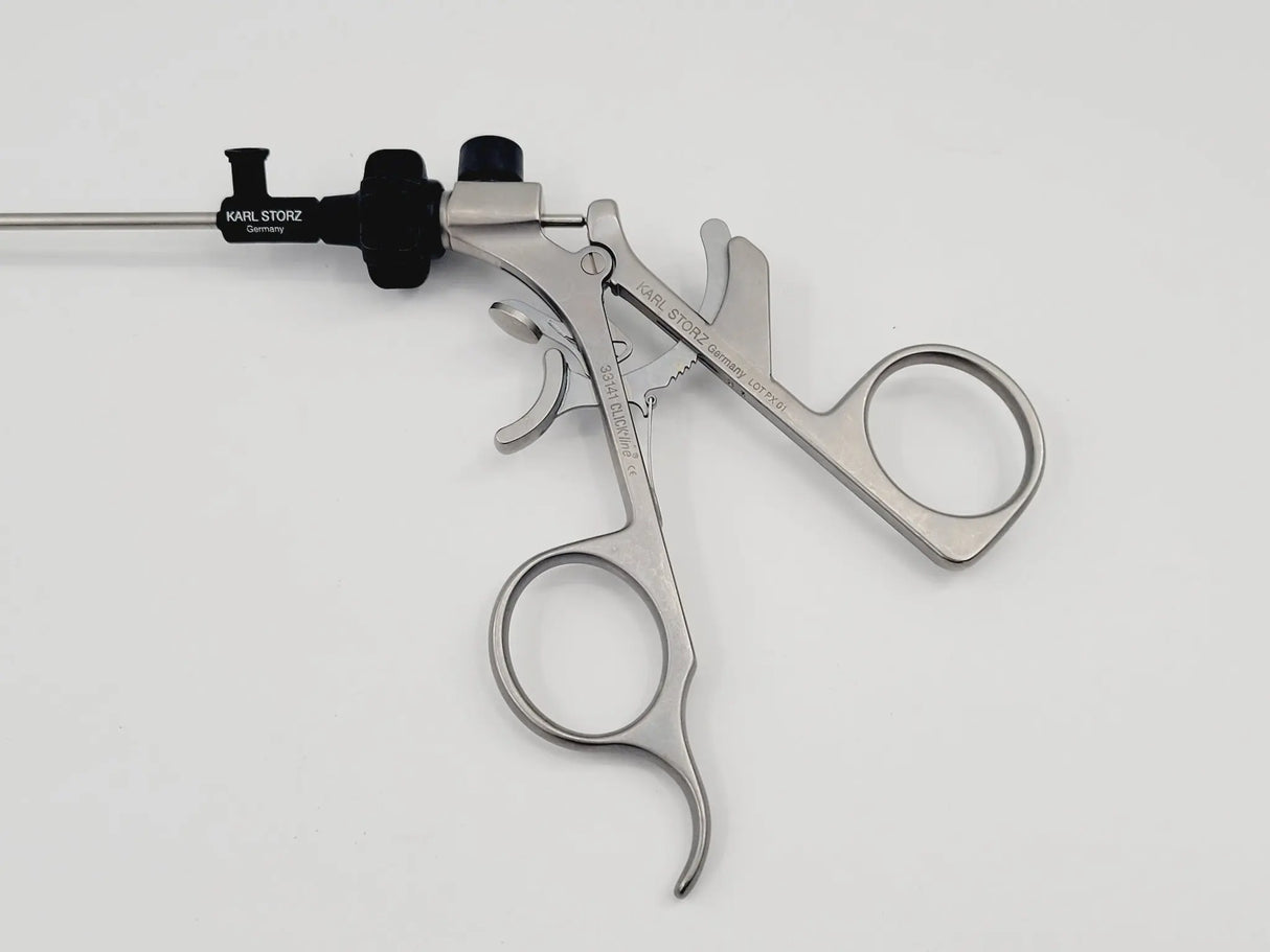 Karl Storz 30301 ONG Grasping Forceps Fenestrated Click Line Metal Handle 5mm Karl Storz