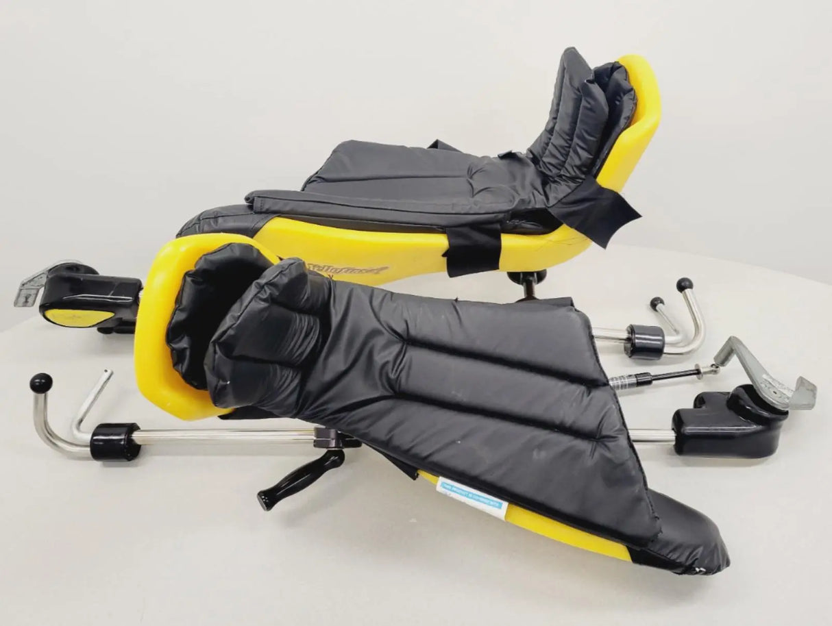 Allen Medical Yellowfin Stirrups Left & Right w/ Reusable Pads & Cart Allen Medical