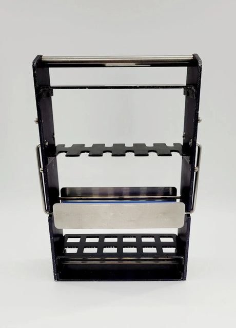 Jarit 250-092 Instrument Rack w/ 12 Slots 2-1/2" x 7" x 10" Black Jarit