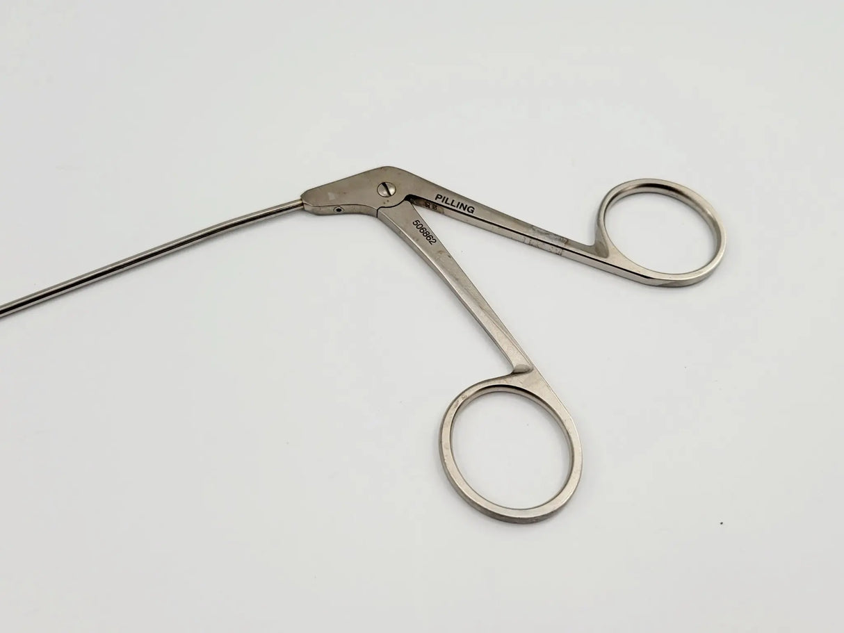 Pilling 506862 Feder Ossoff Micro Laryngeal Cup Forceps 1mm Jaw 12-3/8" Pilling