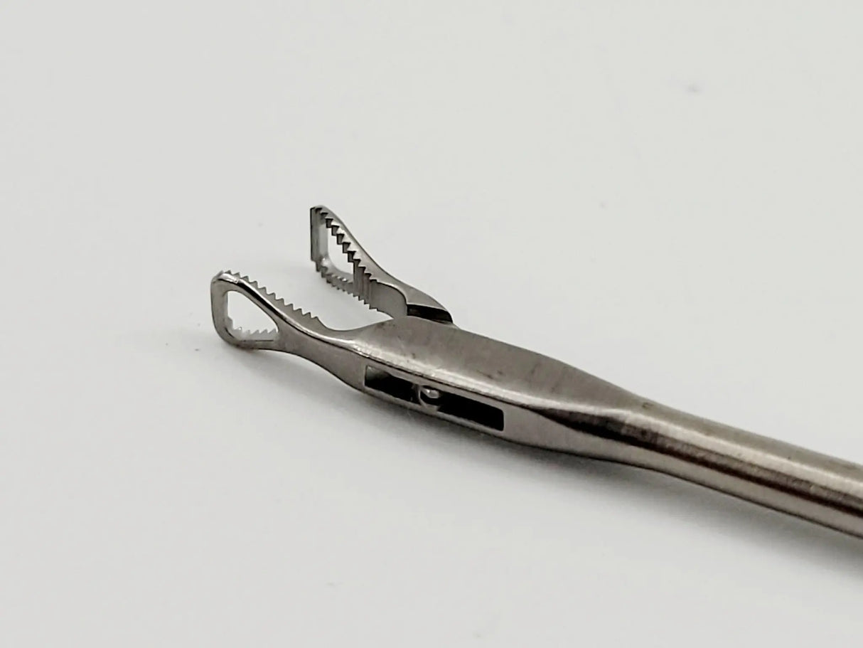 Olympus WT632058 Laryngeal Forceps Straight Serrated Triangular Jaws 12-1/4" Olympus